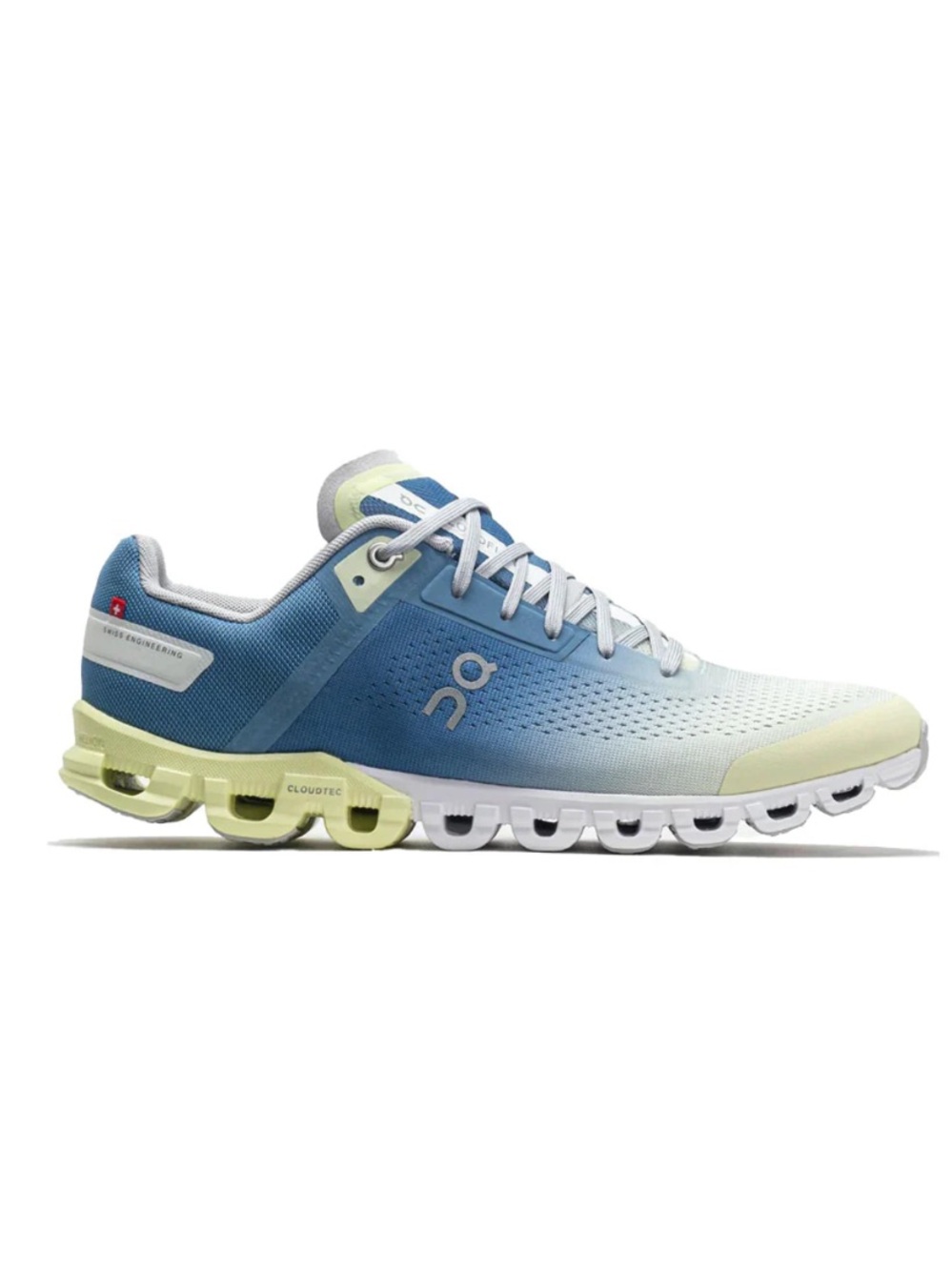 On Running Cloudflow Blue & Lime Lightweight Sneakers Women’s Size 6.5
